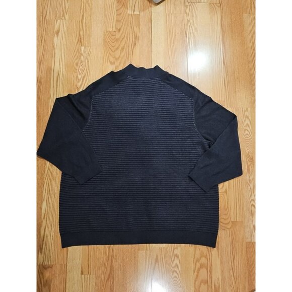 Tommy Bahama Seaport Half-Zip Sweater Men's 4XL Gray Preppy Academia University - Picture 2 of 7